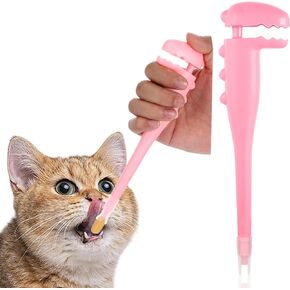 Cat Pill Shooter, Pet Pill Shooter for Cat, Dog Pill Shooter Cat Pill Shooter, Cat Tablet Soft Tip Syringe Pet Medical Feeding Dispenser Tool for Small Animals(Pink)
