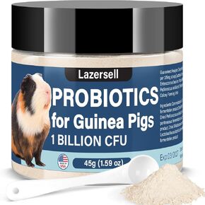 Probiotic for Guinea Pigs Digestive Health Support with Natural Prebiotics - Guinea Pigs Probiotics Safe Daily Supplement for All Guinea Pig Sizes All-Natural Dietary Digestive System Formula(1.59 OZ)