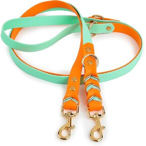 Albcorp Braided Hands-Free Dog Leash – Small & Medium Sizes, 7.2 ft Long – PVC Coated, Adjustable for Cross-Body, Waist, or Handheld Use – Waterproof, Customizable & Durable. Brown, Medium