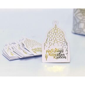 Confetti! Confetti Gold Foil Ramadan Kareem Set Of 25 Gift Tags, Ramadan Decoration, Islamic Stationary, Islamic Bookmarks, Favor Gift Tags