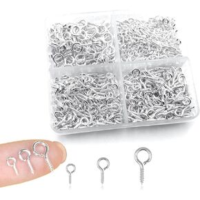 600PCS,Eye Pins,Eye Pins for Jewelry Making,Eye Screws,Small Eye Hooks,Screw Eye Pins,Eyelet Screws,Eye Screws for Crafts, Art Projects & Bead Charms