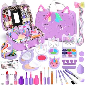 Kids Washable Makeup Girl Toys - Girls Makeup Kit for Kids Make up Set for Kid Little Girls Children Princess Christmas Birthday Gifts Toys for Girls 3 4 5 6 7 8 9 10 11 12 Year Old
