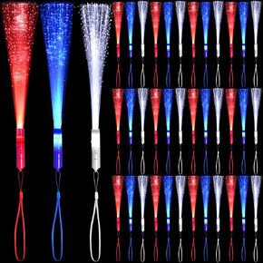 15 PCS Green Fiber Optic Wands Glow Fiber Wands Bulk LED Light Up Wands with 3 Flashing Modes LED Flashing Sticks for Halloween Christmas St. Patrick’s Day Easter Wedding Bridal Shower Birthday