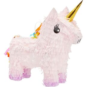 Blue Panda - Unicorn Pinata for Birthday Party - Princess or Rainbow Theme Supplies (Pink, Small, 13x15.5x5 in)