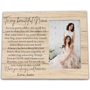 Niece Gift From Aunt,Niece Picture Frame,Niece Gift from Aunt,Birthday Day Gift for Niece from Aunt-I love You Always and Forever Love,Aunt Photo Frame Gift for Niece Chirstmas Graduation