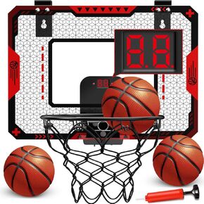 Mini Basketball Hoop for Kids, Over The Door Indoor Basketball Hoops, Red in Kuwait