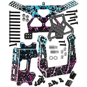 RC Aluminum Shock Tower & Front Bulkhead Upgrades Part for 1/10 Slash 2WD VXL,Rustler 2WD VXL,Stampede 2WD VXL,Bandit 2WD VXL,Front Rear Shock Tower Front Bulkhead,Colorful
