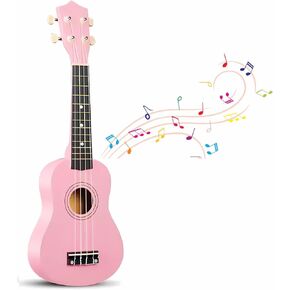 Kids Guitar Acoustic, 21 Inch Wooden Acoustic Guitar Child Guitar Ukulele Children Guitar 4 String Childrens Musical Instruments Perfect For Guitar Beginner