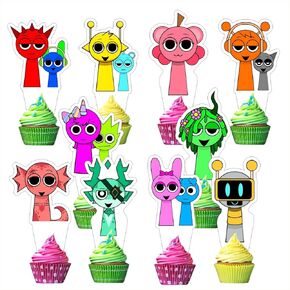 30pcs Cupcake Toppers for Cake Decorations Birthay Party Supplies in Saudi Arabia
