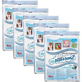 BULK BUY: شركة دافئة (5 عبوات) Lite Steam a Seam 2 Double Stick Fusible Web 9in. x 12in. أوراق 5/pkg