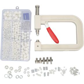 Manual Pearl Setting Machine Pearl Setting Machine Kit Machine Pearl Rivet Studs Set with Hand Press Machine Pearls Accurate Positioning Manual Pearl Setting Machine for DIY Crafts Pearl Setting Mach
