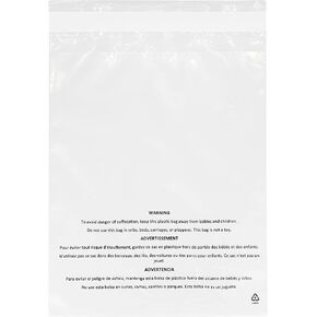 - 10 "× 13" (1000 عدد) ختم ذاتي أكياس بولي واضحة مع تحذير الاختناق - لاصق دائم - FBA متوافق لملابس التعبئة والتغليف والأكثر - 1.5 مللي بلاستيك LDPE