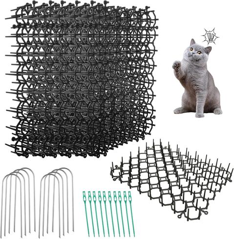 24pcs scat et for cats indoor 8x6 scat hets for dogs cat scat mat with Spikes ourdize cat cat mat with ed ed staple & tie cat cat mat spike spik in Kuwait