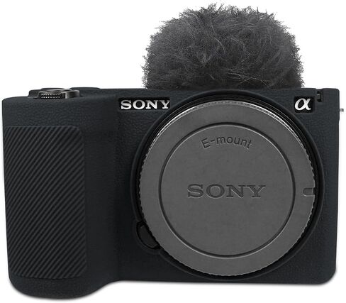 حافظة كاميرا سهلة الغطاء لهاتف Sony ZV-E10 II، حقيبة حمل سفر من السيليكون الناعم ZVE10 II غطاء واقٍ لجلد الجسم وغطاء كاميرا DSLR (أبيض) in Saudi Arabia