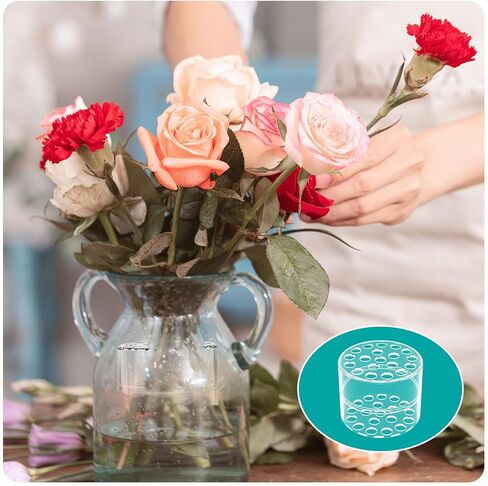 GeeRic Spiral Ikebana Stem Holder Clear, 2 Pack Flower Stem Holder for Vases, Twister Flower Arrangement Holder (Transparent, S+L) in Kuwait