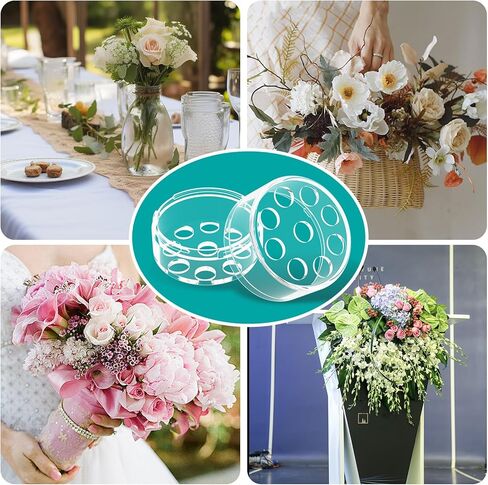 GeeRic Spiral Ikebana Stem Holder Clear, 2 Pack Flower Stem Holder for Vases, Twister Flower Arrangement Holder (Transparent, S+L) in Kuwait