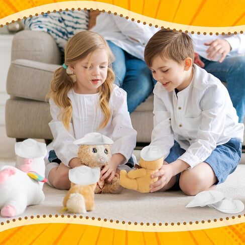 Xtinmee 24 Pcs Mini Cowboy Hats for Party Plastic Little Cowboy Hats for Crafts Doll Shooters Party in Kuwait