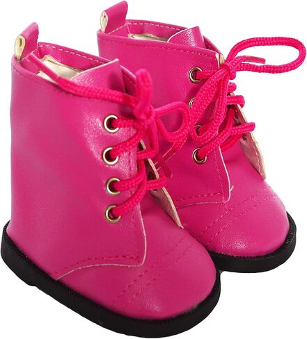 18 Inch Doll Boots- Stylish Boots for Your Kennedy and Friends 18 Inch Fashion Girl and Boy Dolls- Fits All 18 Inch Fashion Dolls (Hot Pink) in Kuwait