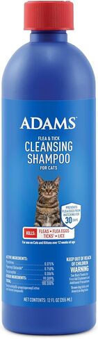 Adams Flea & Trick تطهير الشامبو للقطط. برغوث وعلاج القطار للقطط والقطط. يقتل البراغيث ، بيض البراغيث ، القراد الكلب البني ، القراد الكلب الأمريكي ، والقمل ؛ 12 أوقية in Kuwait