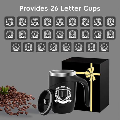 القدح القهوة المغناطيسي مع مقبض الغطاء التلقائي للخلط الكهربائي ذاتيًا معزولًا من الفولاذ المقاوم للصدأ التسرب إثبات ثقيل كبير قابلاً لإعادة الاستخدام في كوب شاي شاي التخييم. in Kuwait