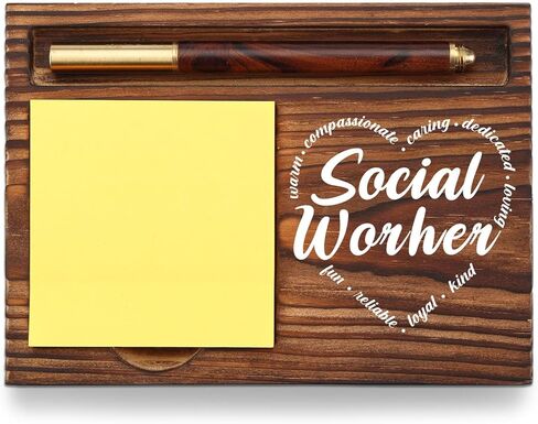 Social Worker Sticky Note Holder, Social Worker Graduate Gift, Thank You Appreciation Gift for School Counselor Therapist Social Worker Self-Stick Note Pad Holders Desk Organizer TZP16 in Kuwait
