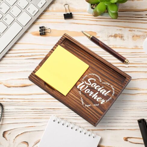 Social Worker Sticky Note Holder, Social Worker Graduate Gift, Thank You Appreciation Gift for School Counselor Therapist Social Worker Self-Stick Note Pad Holders Desk Organizer TZP16 in Kuwait