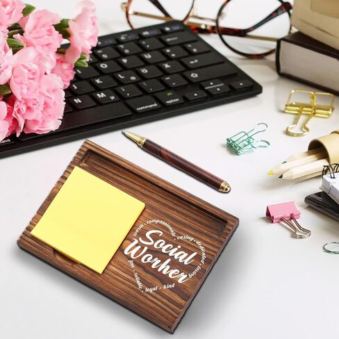 Social Worker Sticky Note Holder, Social Worker Graduate Gift, Thank You Appreciation Gift for School Counselor Therapist Social Worker Self-Stick Note Pad Holders Desk Organizer TZP16 in Kuwait