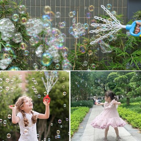 SHCKE Bubble Wands for Kids,4 Pcs 5-Claw Smiley Bubble Sticks, Creates A Large Number of Bubbles for Kids,Bubble Toys for 3-8 Years Old Boys and Girls,Summer Outdoor Toys Birthday Party in Kuwait