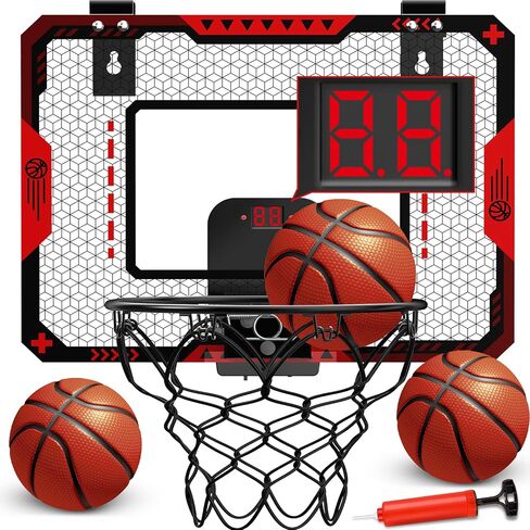 Mini Basketball Hoop for Kids, Over The Door Indoor Basketball Hoops, Red in Kuwait