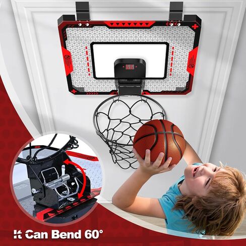 Mini Basketball Hoop for Kids, Over The Door Indoor Basketball Hoops, Red in Kuwait