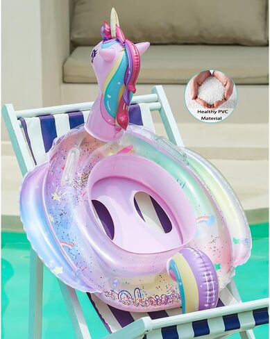 Baby Swimming Float Swim Ring Cute Floaties with Seat and Handle Pool Floats Toys in Kuwait
