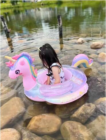 Baby Swimming Float Swim Ring Cute Floaties with Seat and Handle Pool Floats Toys in Kuwait