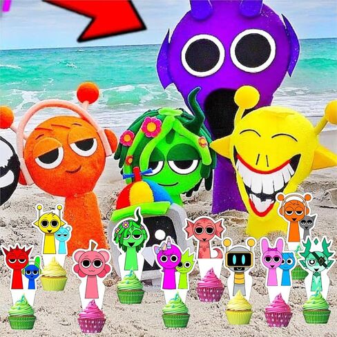 30pcs Cupcake Toppers for Cake Decorations Birthay Party Supplies in Saudi Arabia