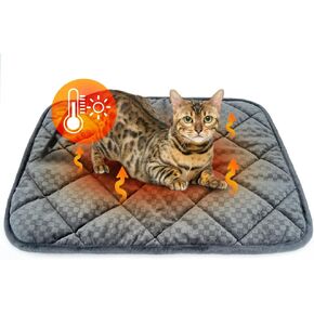سرير قطة ArgoPet ذاتية الاحترار (20 "x16") وسادة الحيوانات الأليفة الحرارية الدافئة التدفئة ذاتية مع وسادة صحن الكلب القابلة للغسل في الهواء الطلق والحيوانات الأليفة في الهواء الطلق.