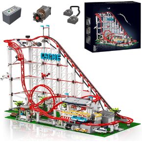 Roller Coaster Building Blocks Train Set. Amusement Park Funfair Track Construction Blocks Toys for Teen Boys Son, Grandchildren, Block Lovers. Motor Controls, Christmas Birthday Gifts-3464 Pieces