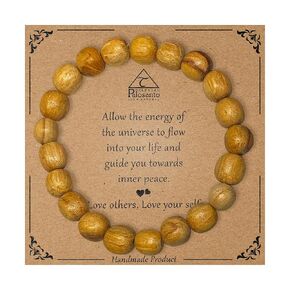 Palo Santo bracelet | Healing Palo Santo bracelet for women and men | 7mm Round Beaded Bracelets | Unisex Palo Santo elastic bracelet | Elastic Bracelet | Authentic Palo Santo