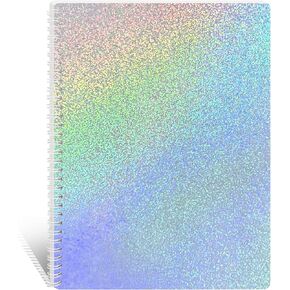 Large Reusable Sticker Book Collecting Album 8.5 x 11 Inch Sticker Storage Organizer Book with 40 Sheets Full Size Blank Release Paper, Holographic Cover Sticker Keeper Collection Notebook