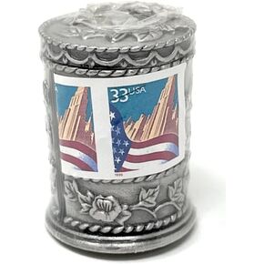 United States Postal Service Floral Metal Stamp Coil Dispenser (Holds a Roll of Forever Postage Stamps) Holder (Hummingbird Pewter)