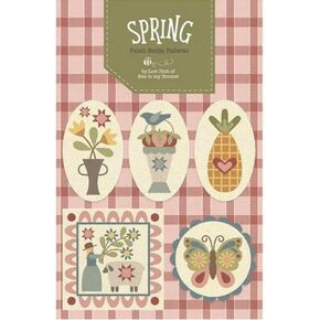 Riley Blake Spring Punch Pattern من Lori Holt of Bee في غطاء محرك السيارة ، وهو Emma ، مثالي للتطريز ، وصياغة DIY ، والديكور المنزلي