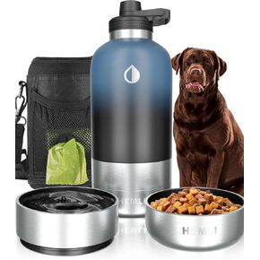 32 oz. Dog Water Bottle, Insulated Dog Travel Water Bottle, Stainless Steel Pet Water Bottle Dispenser, Portable Food and Water Bowl for Dogs for Walking Dog Canteen Travel Kit in Saudi Arabia