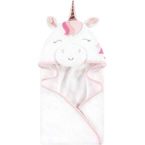 Hudson Baby Unisex Baby Cotton Animal Face Hooded Towel, Dog, One Size