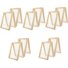 Abaodam 10 Pcs Paper Frame Paper Making Mould Frame Paper Making Screen Small Paper Making Screen 4x6 Classic Wooden Frame Paper Making Deckle Wooden Frame Screen Formwork Copper A4 Puzzle