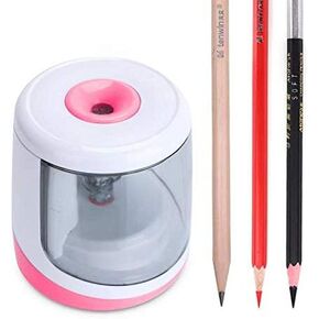 Stay Sharp! Electric Pencil Sharpener - Quick Battery Powered Auto Sharpeners for NO.2 Colored Pencils (6-8mm) | The Ideal Happy Birthday Gift for Kids & Creative Adults in Classroom/Office