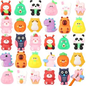 30 PCS Cute Pencil Sharpener for Kids Handheld Pencil Sharpener Bulk Kawaii Manual Pencil Sharpener Kids Pencil Sharpener for School Office Home (Animal)