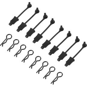 2 مجموعات من RC Body Clip Retainer for Arrma 1/7 Big Rock Journaly Concenteam Concented Limitless Mijave 1/8 Kraton Outcast Talion Typhon Upgrade Parts ، #AR390178 #ARAC3447 (Black