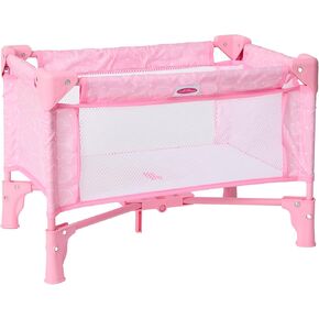 Madame Alexander Pack and Play Crib for Dolls, Pink Hearts
