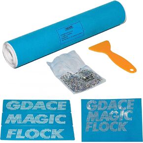 Rhinestone Template Metarial Magic Sticky Flock Self Adhesive Rhinestone Flock in Roll for Cutting Machine 12" x 4 Yards
