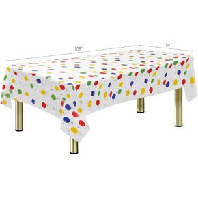 10 Pack Balloon Pattern Plastic Tablecloth,54"x108" Plastic Table Cloth - Disposable Tablecloths - Table Cloth - Plastic Table Cover - Tablecloths for BBQ,Party, Birthday,Wedding,Outdoor