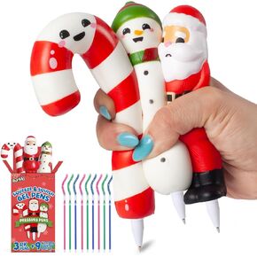 BUNMO Cute Pens for Girls - Cute Gel Pens w/Soft Grip & Refills Included - Gifts for Tween Girls - Designed for Squeezing - Fun Pens for Kids - Pens for Teens - Christmas 3 Pack
