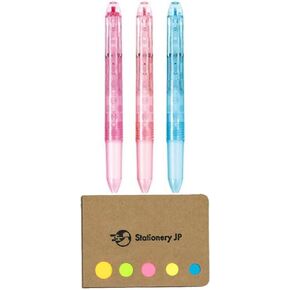 Pilot Hi-tec-c Coleto 5 Color Multi Pen Body Component, Dot Pattern, Rubber grip, 3-pack, Sticky Notes Value Set, Pen Body Only (No Refill Included)